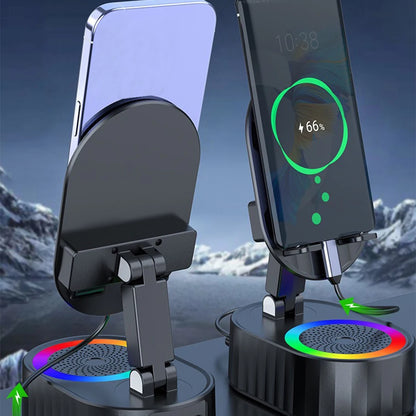 5 in 1 Induction Speaker Phone Stand Wireless Bluetooth Speaker