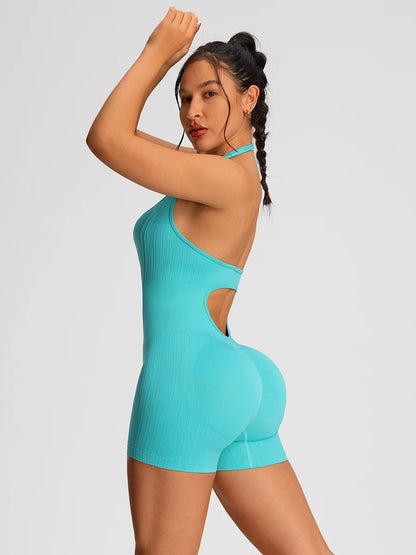Short Bodysuit Tummy Control, Butt Lifting and Quick Drying For Yoga and Gym Workout