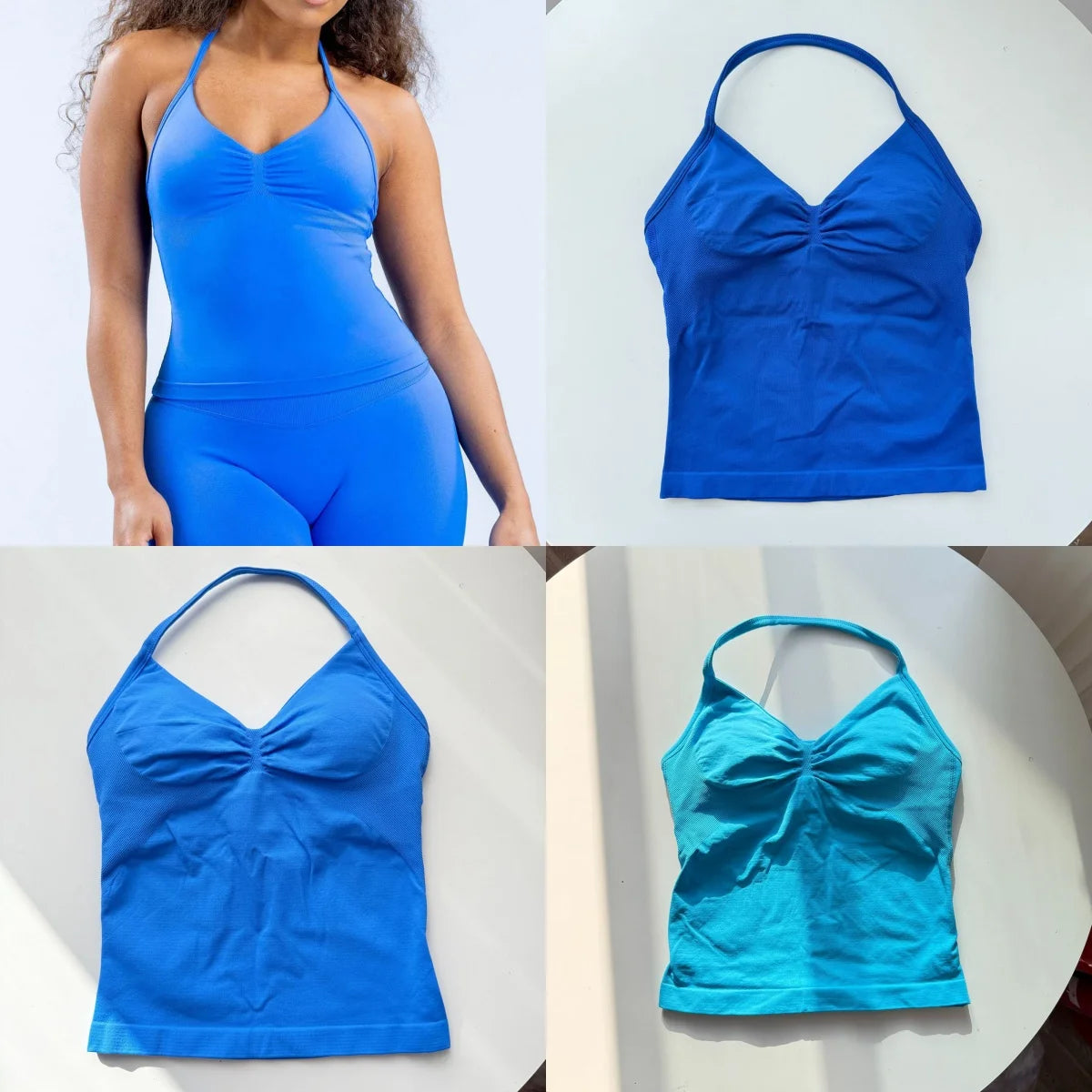 Strappy Yoga Top - Backless  Built-in Bra & Removable Cups for Running
