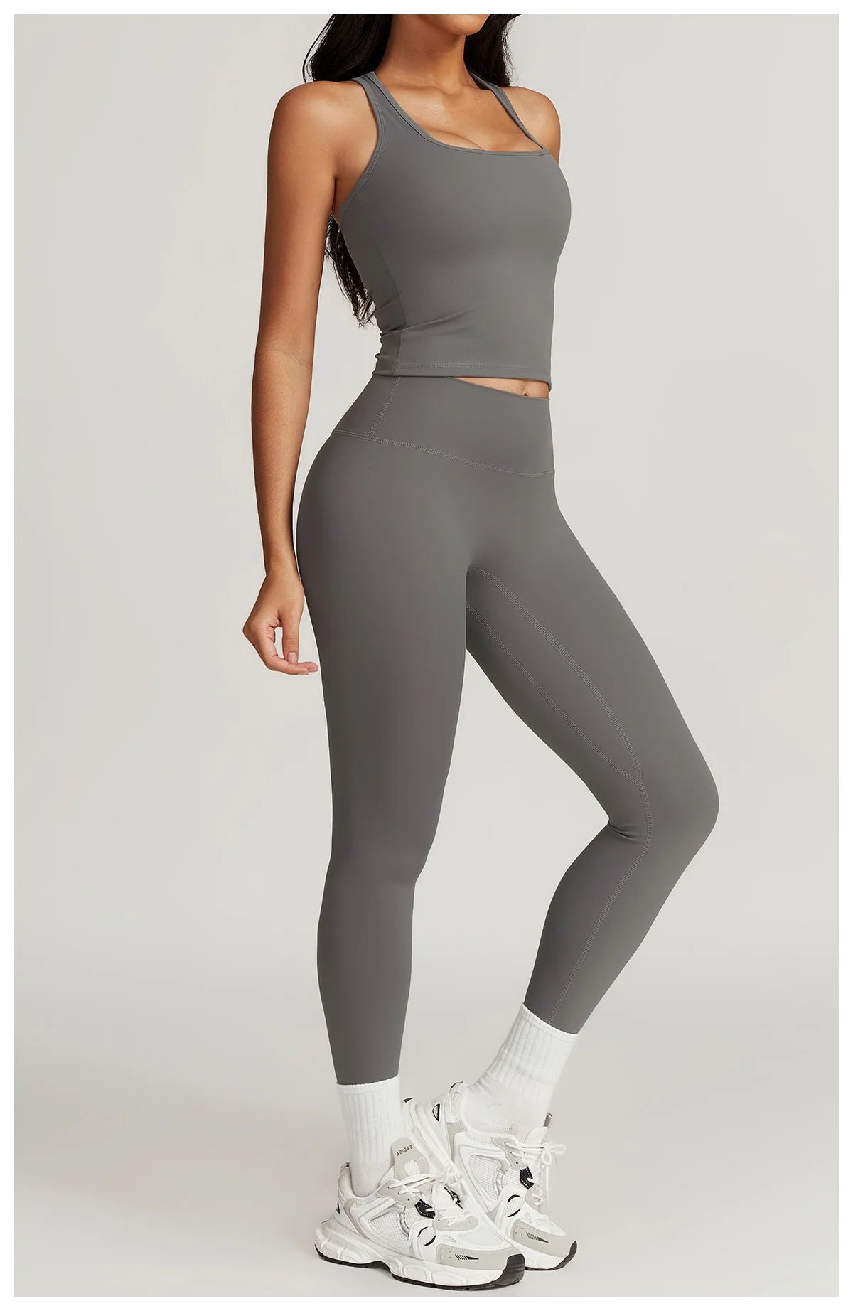 Yoga Sets 2 piece Seamless Leggings Tank Shorts Suit