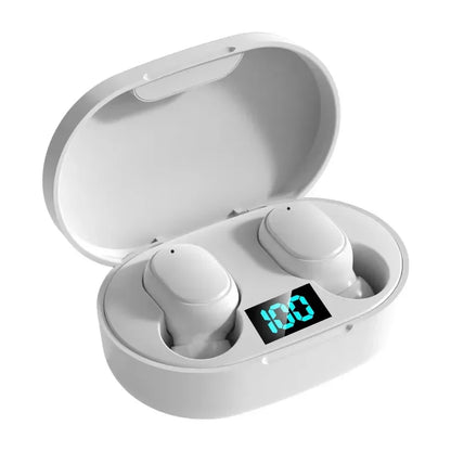 Wireless Bluetooth Headset Waterproof Noise Cancelling LED Earbuds with Mic Wireless