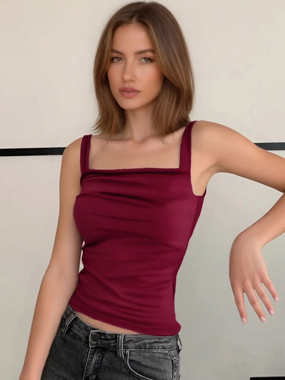 Tank Tops Sexy Backless Streetwear Casual Slim Sleeveless Camisole