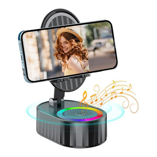 5 in 1 Bluetooth-compatible Audios Power Banks Bracket Rotating  Wireless Induction Audio Speaker Phone Stand