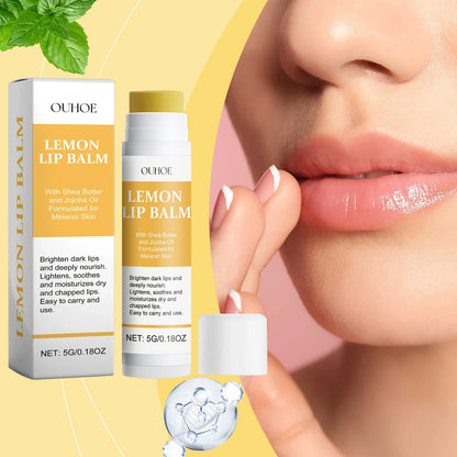 Ginger Lemon Lip Balm Mask Gloss Oil Exfoliating Clean Turmeric Dark Melanin Remove Improve Dullness Moisturizer