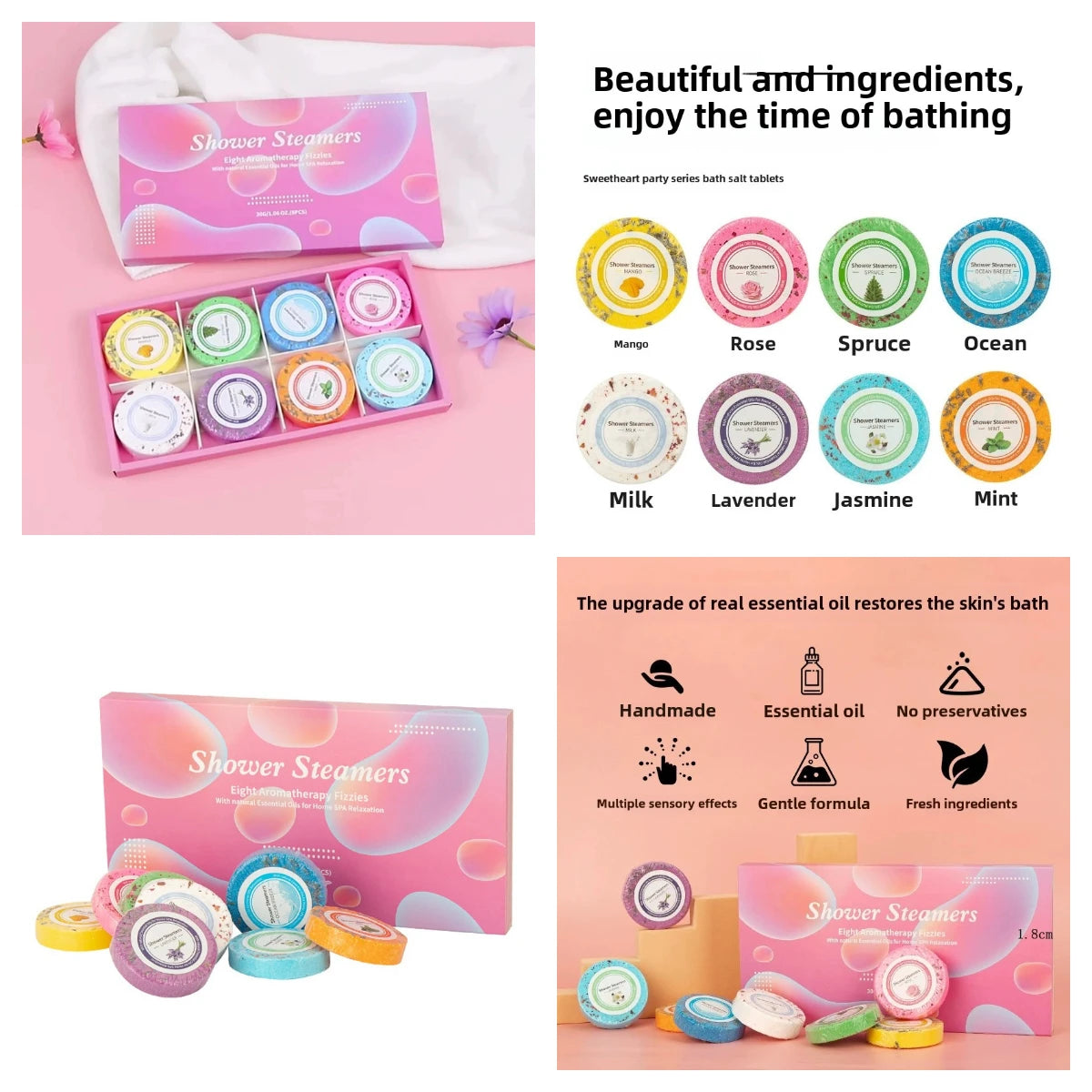 8PCS Bomb Bath Salt Gift Box Moisturizing Body Care