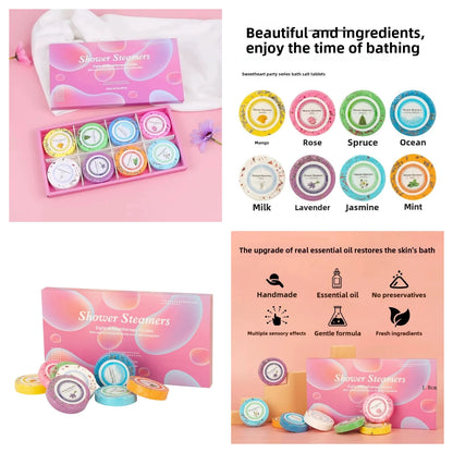 8PCS Bomb Bath Salt Gift Box Moisturizing Body Care