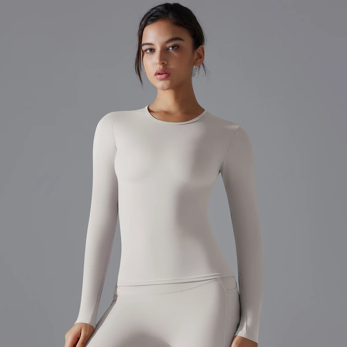 Long Sleeve Fitness Workout Breathable High Elastic Sports Top