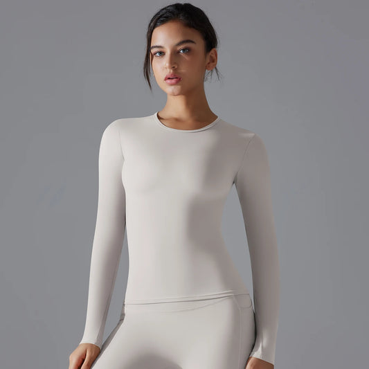 Long Sleeve Fitness Workout Breathable High Elastic Sports Top