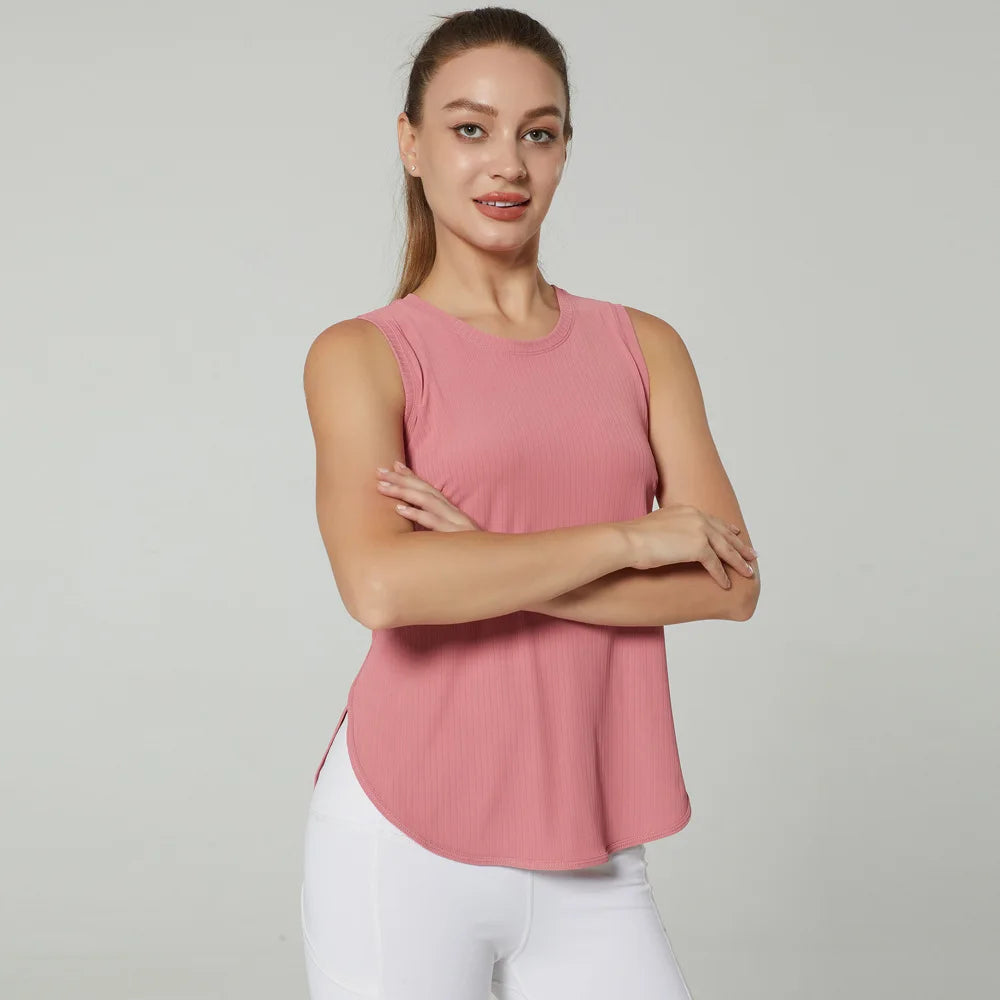 Women Gym  Sports Tank Tops Quick Dry Sleeveless Back
