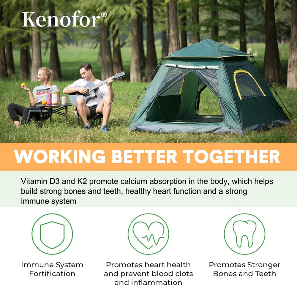 Vitamin D3 K2 Capsules - B6, Zinc, Vitamin D3 10000 IU and Vitamin K2 MK7