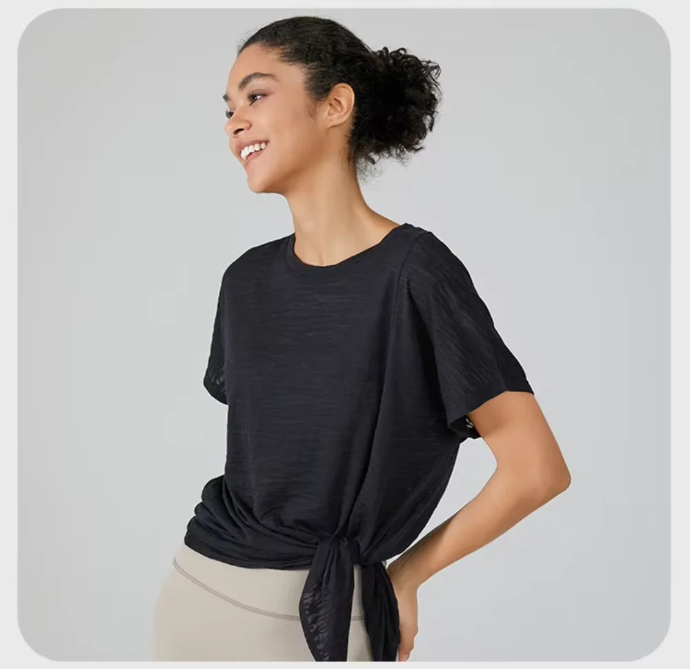 Yoga Shirts & Blouses. Short Sleeve Workout Sporty Woman Top