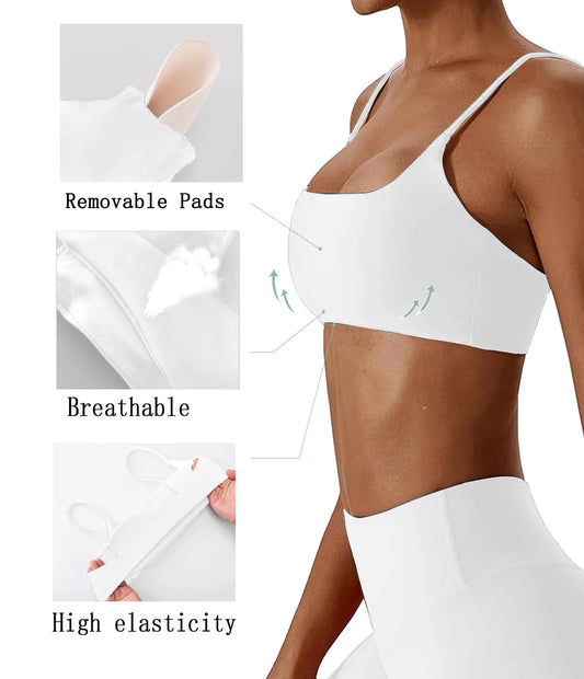 Super soft fabric back cross sports bra