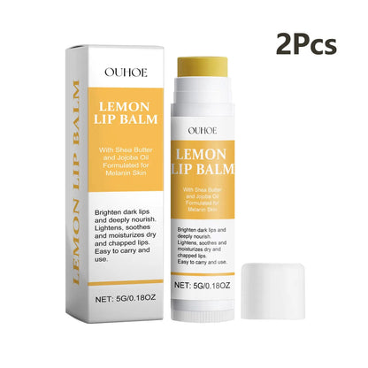 Ginger Lemon Lip Balm Mask Gloss Oil Exfoliating Clean Turmeric Dark Melanin Remove Improve Dullness Moisturizer