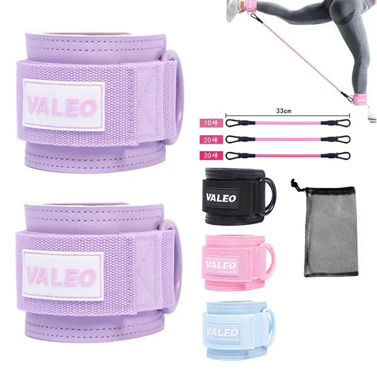 Fitness Ankle Buckle Leg Train Butt Trainer Foot Ring Tie Down Strap Elastic Strap Gantry Ankle