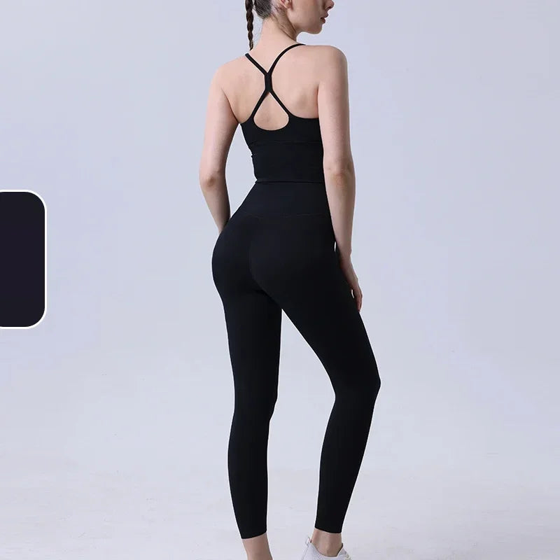 2 Piece Workout Push Up  Sports Bra Leggings Suit👚