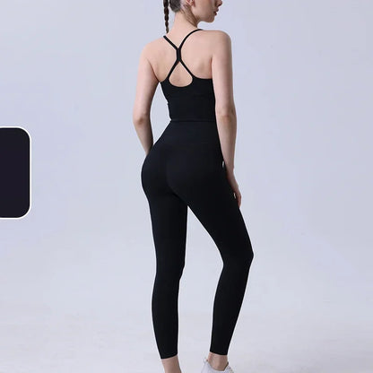 2 Piece Workout Push Up  Sports Bra Leggings Suit👚
