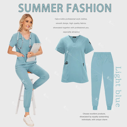 Surgical Uniforms Scrub Set Top Pants