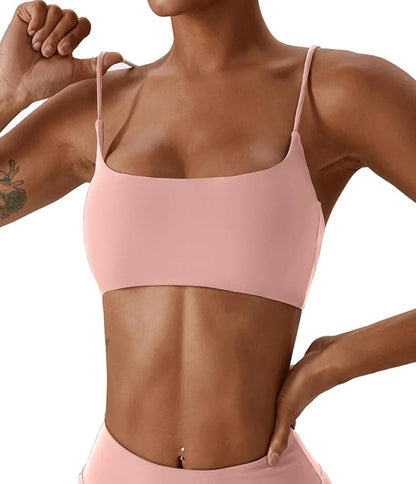 Super soft fabric back cross sports bra