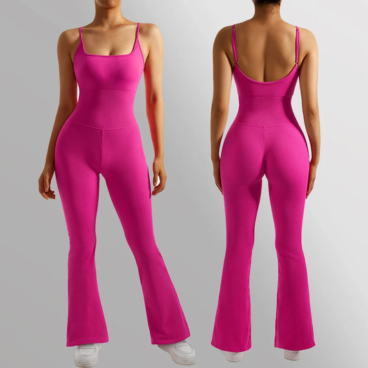 Sleeveless Yoga  Bodycon Rompers Backless